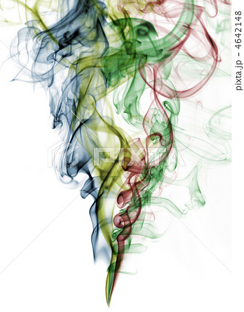 abstract color smoke from white background 4642148