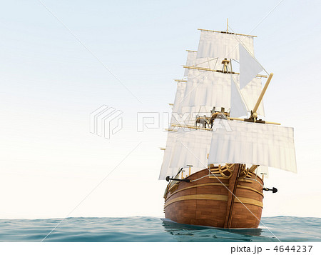 帆船のイラスト素材 4644237 Pixta