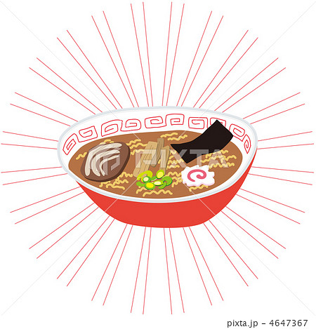 ラーメン ヘタウマ風 のイラスト素材