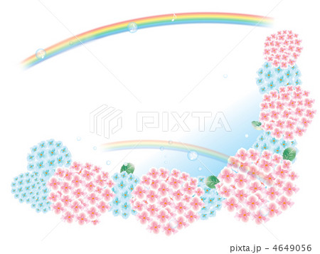 虹の五線譜 紫陽花の歌 のイラスト素材