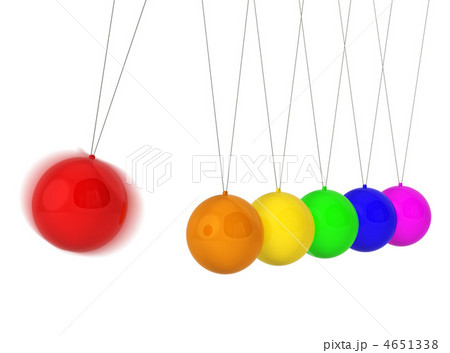 Newton's cradle with color Newton's cradle with color 4651338