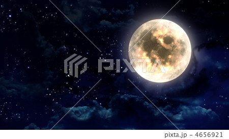 moon in the night skyのイラスト素材 [4656921] - PIXTA