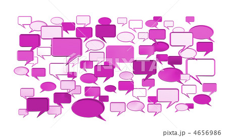 many pink conversation iconsのイラスト素材 [4656986] - PIXTA