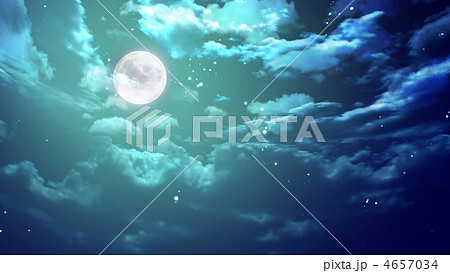 Moon In The Night Skyのイラスト素材