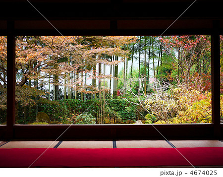 京都 大原 宝泉院 額縁庭園 盤桓園の写真素材