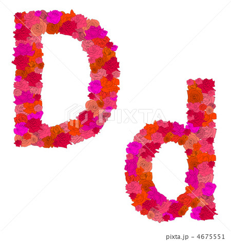 Flower alphabet Characters D-d 4675551