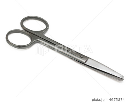 Metal medical shears on a white background 4675874
