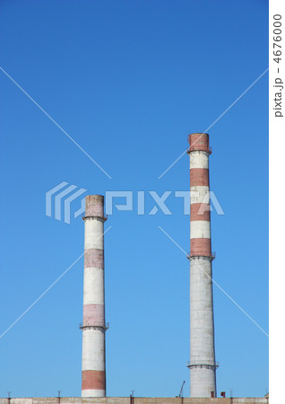 chimneys large plant against the blue sky chimneys large plant against the blue sky 4676000