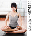 Asian woman meditating. 4676244