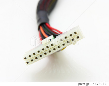 Computer motherboard power lines. Color cables Computer motherboard power lines. Color cables 4678079