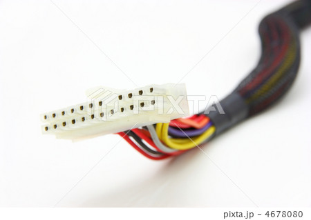Computer motherboard power lines. Color cables Computer motherboard power lines. Color cables 4678080
