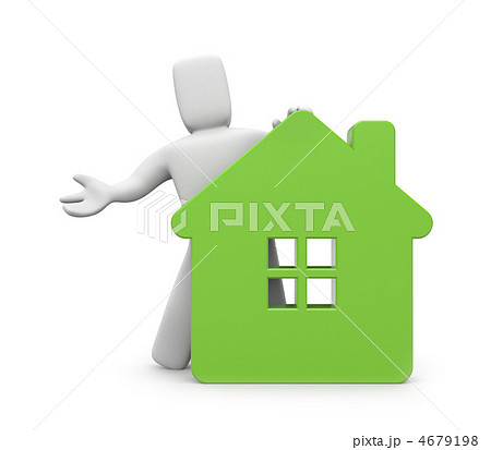 3d person with house 4679198