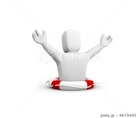 The person and life buoy 4679405