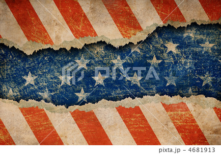 Grunge ripped paper USA flag pattern 4681913