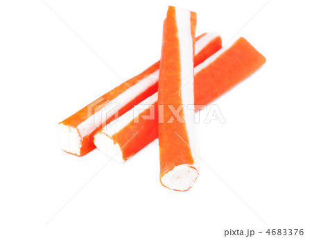 crab stick closeup isolated on white background crab stick closeup isolated on white background 4683376