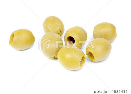 Some  pitted olives isolated on the white background 4683455