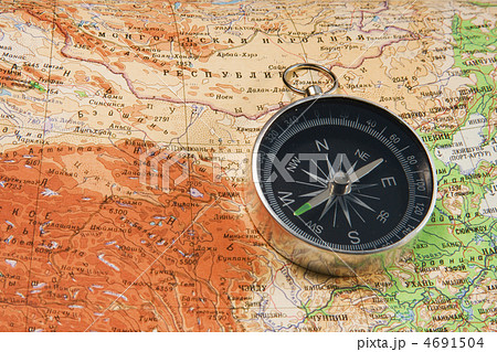 Compass over  map 4691504