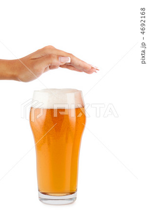 hand reject a glass of beer - concept stop alcoholism hand reject a glass of beer - concept stop alcoholism 4692168