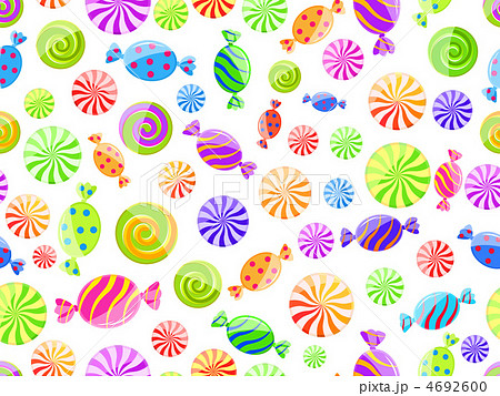 Colorful Striped Candy Seamless Patternのイラスト素材 4692600