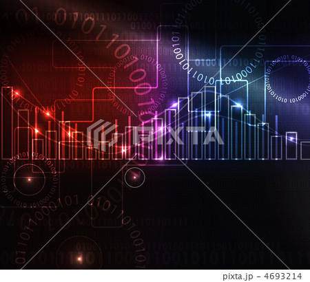 Abstract glowing background with digital symbols 4693214