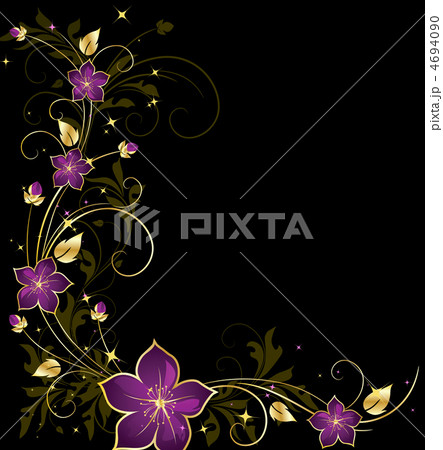 golden floral frame with stars golden floral frame with stars 4694090