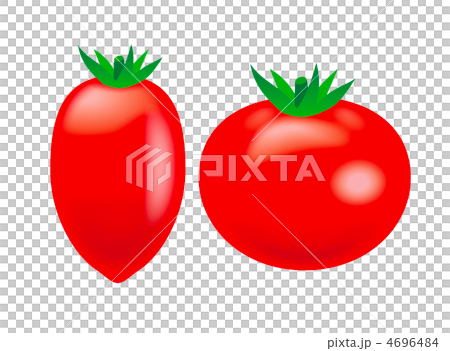 Icon set of tomatoes and whole tomatoes. 3D illustration. 4696484