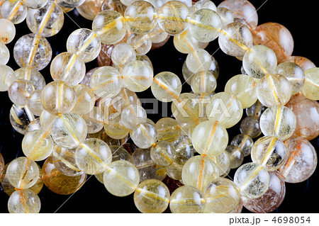 輝き：ゴールドルチルクォーツ／針入り水晶／ブレスレット 4698054