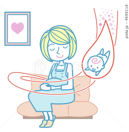 お母さんのお腹に降臨する赤ちゃん 4699118