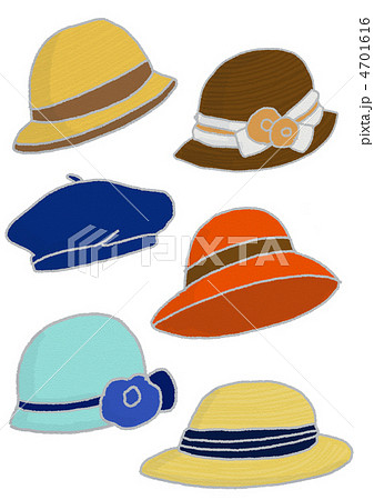 上品なデザインの帽子のイラスト素材