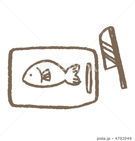 まな板上の魚のイラスト素材