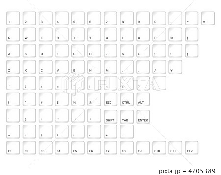 キーボードのキーのイラスト素材