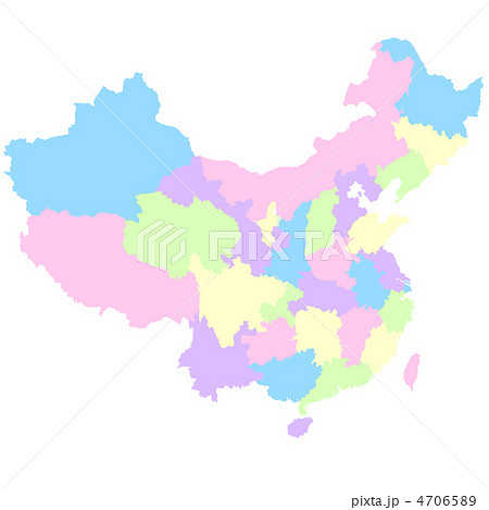 中国地図のイラスト素材