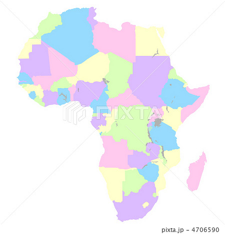 アフリカ地図のイラスト素材