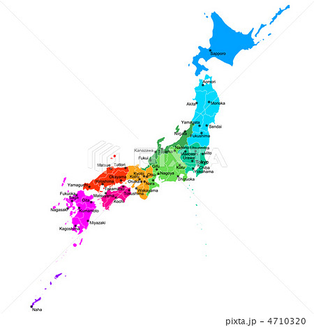 日本地図のイラスト素材