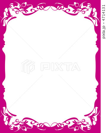 飾り枠 ピンク のイラスト素材
