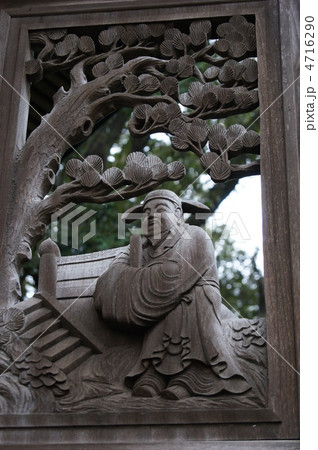 貴船神社の拝殿外の彫り物 貴船神社の拝殿外の彫り物 4716290