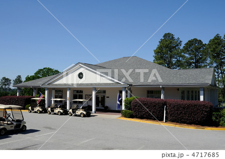 アメリカ ゴルフクラブハウスの写真素材