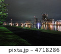 夜景　川と自転車１ 4718286