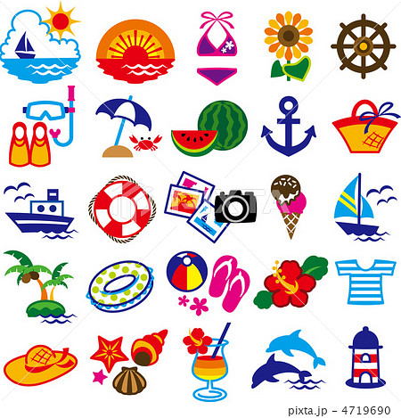 Summer Icon Set Stock Illustration