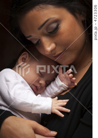 Attractive Ethnic Woman with Her Newborn Baby Attractive Ethnic Woman with Her Newborn Baby 4723306