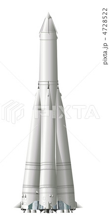 first space rocket with first satellite 4728522