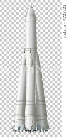 first space rocket with first satellite 4728522