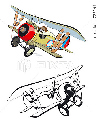 cartoon biplane 4728591
