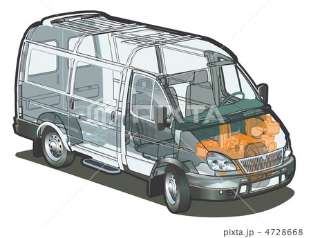mini bus ifographics cutaway 4728668