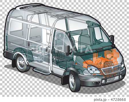 mini bus ifographics cutaway 4728668