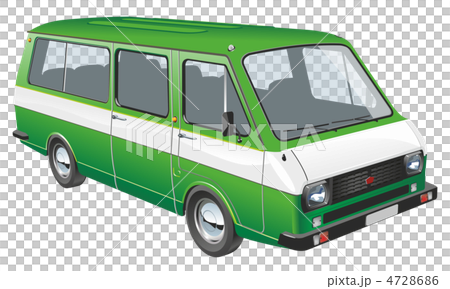 Mini Bus Isolatedのイラスト素材