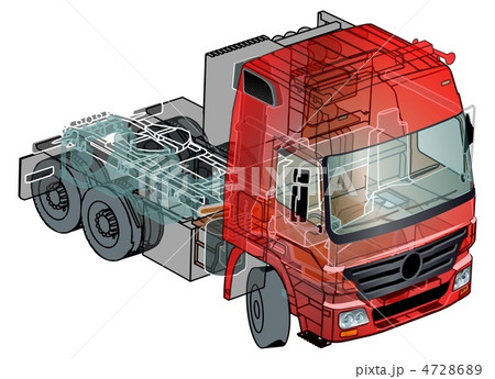 semi-truck infographics cutaway semi-truck infographics cutaway 4728689