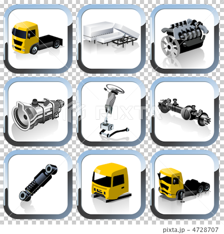 truck spares icons set 4728707