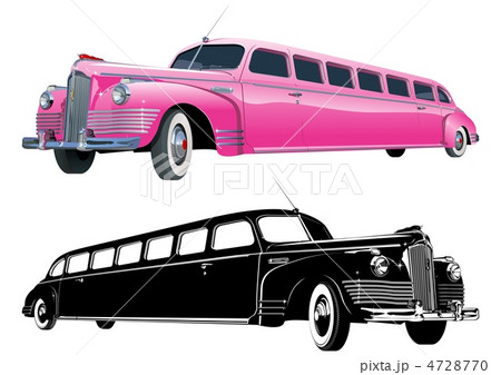 long vintage limo and monochrome version 4728770