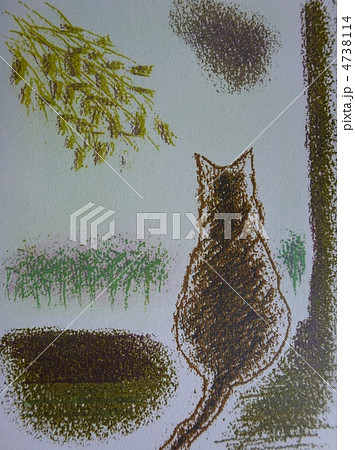 窓辺の猫のイラスト素材